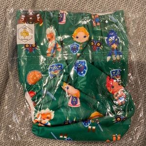 Zelda cloth diaper green
